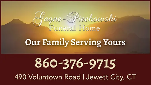 Advertisement graphic pointing to https://www.gagnefuneralhome.com/