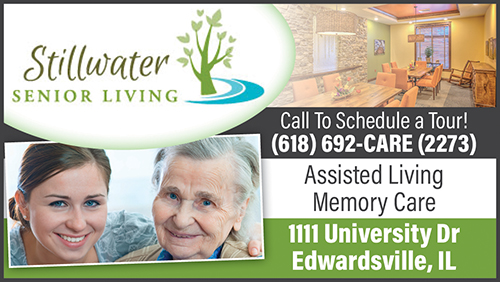 Advertisement graphic pointing to https://stillwaterseniorliving.com/