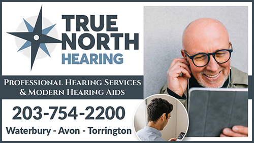 Advertisement graphic pointing to https://truenorth.alpacaaudiology.com/locations/