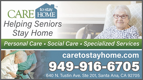 Advertisement graphic pointing to https://caretostayhome.com/