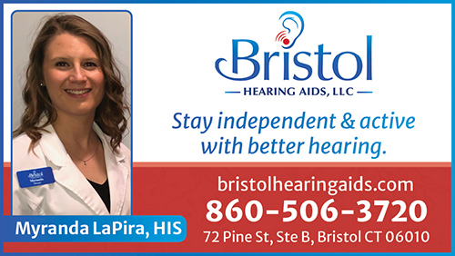 Advertisement graphic pointing to https://www.bristolhearingaids.com/