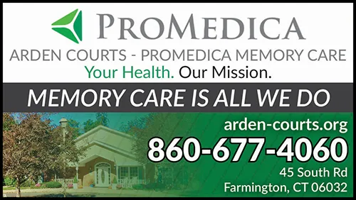 Advertisement graphic pointing to https://www.arden-courts.org/farmington