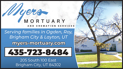 Advertisement graphic pointing to https://www.myers-mortuary.com/