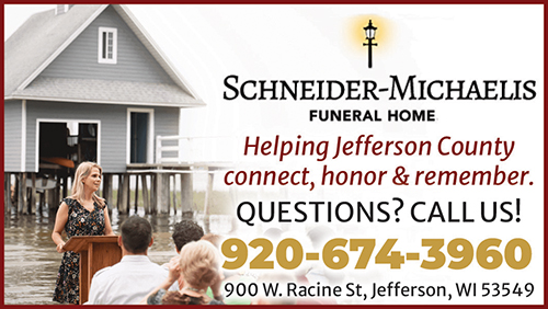 Advertisement graphic pointing to https://schneidermichaelisfuneralhome.com/