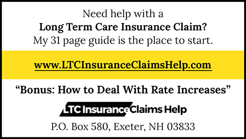 Advertisement graphic pointing to https://www.ltcinsuranceclaimshelp.com/