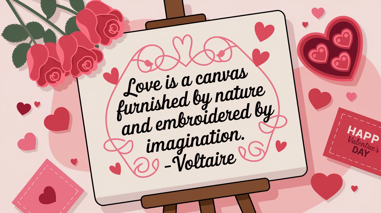 100 Valentines Day Quotes: From 600 BC to the 21st Century 25 - SeniorCenters.com an illustration of a canvas with the quo eywv46pyTLWSVBraimoYGA rVtepSujS66ov9QV7Kpf0Q - SeniorCenters.com