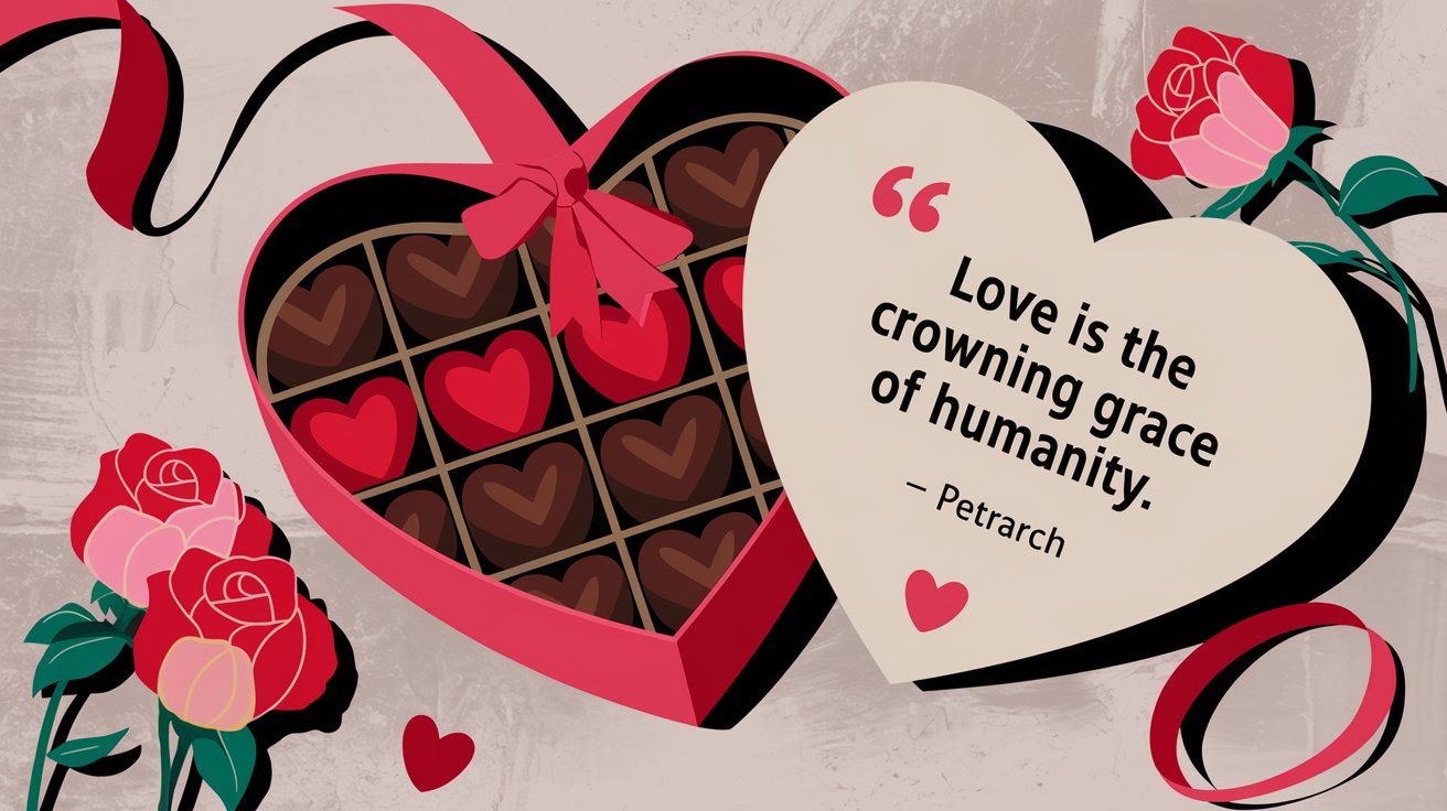 100 Valentines Day Quotes: From 600 BC to the 21st Century 15 - SeniorCenters.com an illustration of a heart shaped box - SeniorCenters.com